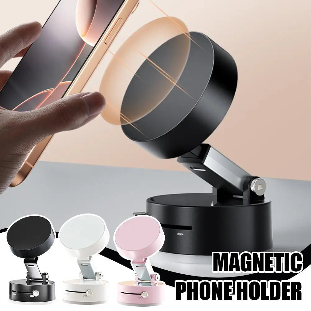 The VacuMount - Vacuum Holding Magnetic Phone Holder