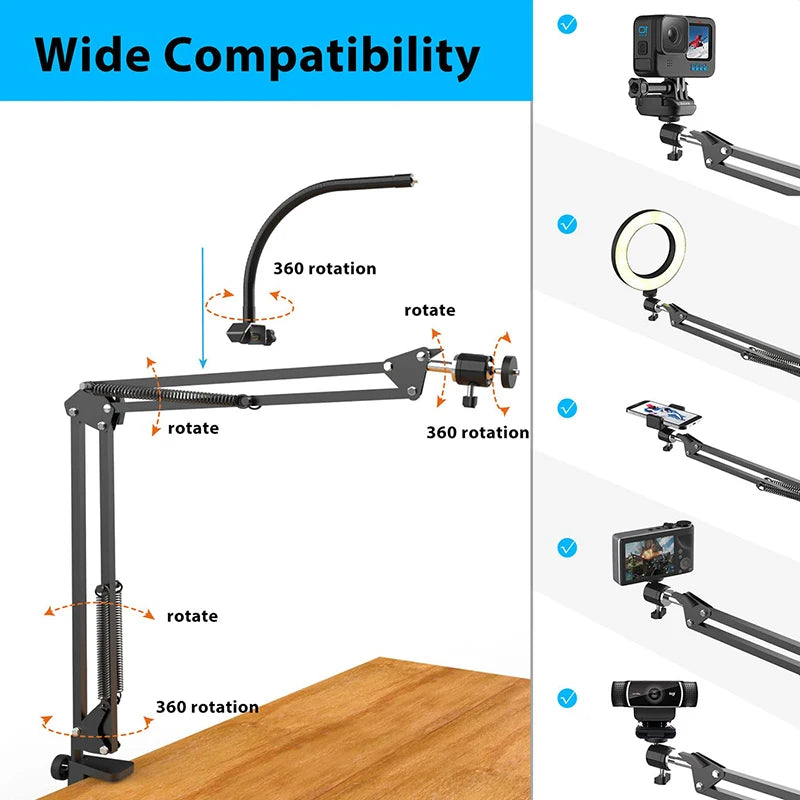 Overhead Tripod with Ring Light